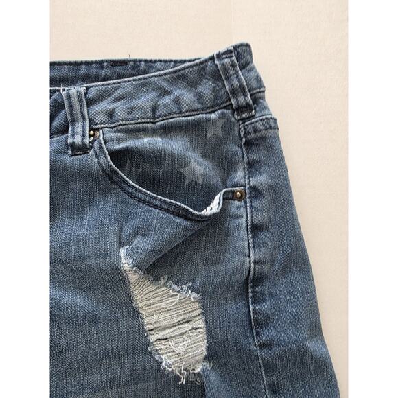 Lane Bryant Women Shorts Blue Distressed Denim Plus Size 22 - Picture 5 of 8